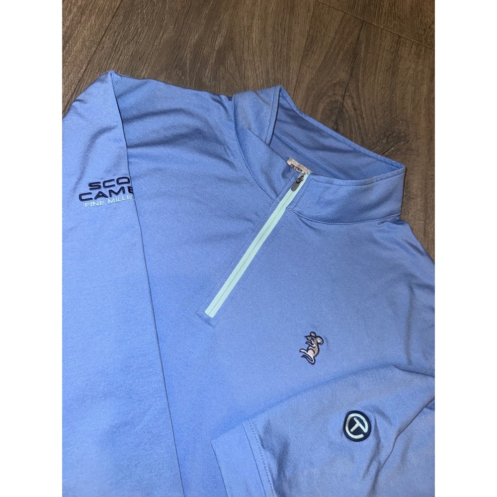 Peter Millar Scotty Cameron tour rat bonnet Blue Quarter Zip Pullover XXL